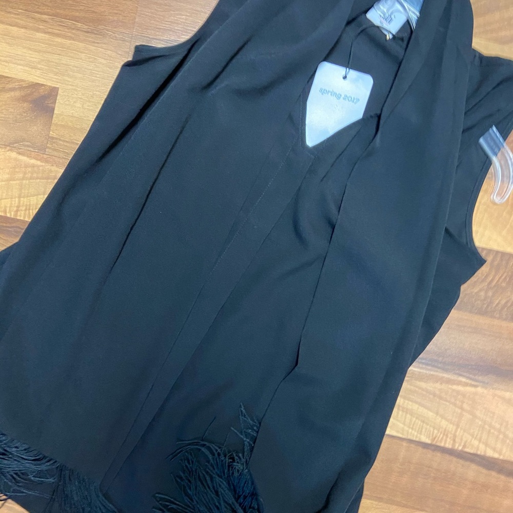NBW Cabi black Fringe blouse, XS